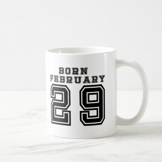 Geboren op 29 februari koffiemok (Rechts)