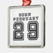 Geboren op 29 februari metalen ornament (Links)