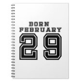 Geboren op 29 februari notitieboek (Voorkant)