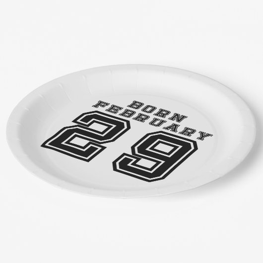 Geboren op 29 februari papieren bordje (Gekanteld)