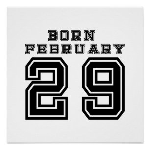 Geboren op 29 februari poster