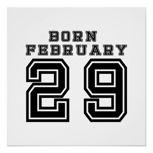 Geboren op 29 februari poster (Voorkant)