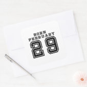 Geboren op 29 februari vierkante sticker (Envelop)