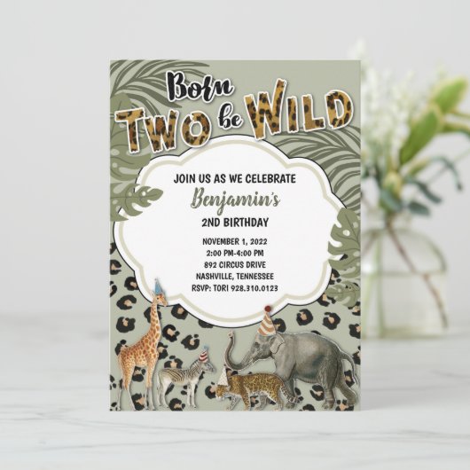 Geboren op 2.2.2. kaart (Staand voorkant)