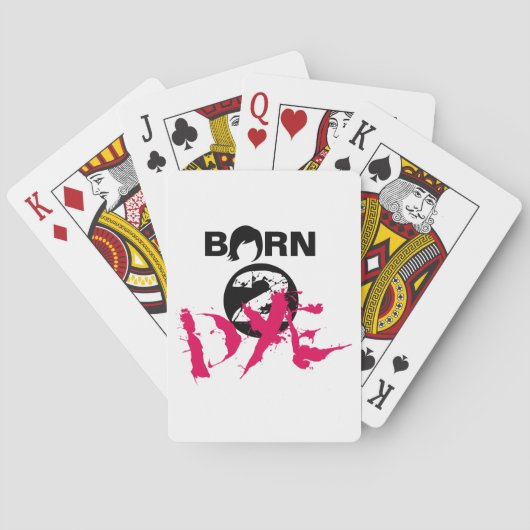 Geboren op 2 Dye Pokerkaarten (Achterkant)