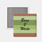 Geboren op 2 Schrijven Magneet (Voorkant / Achterkant)