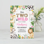 Geboren op 2 september 2002 in Wild Leopard Print  Kaart (Staand voorkant)