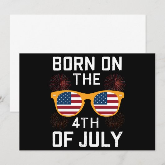 Geboren op 4 juli 2010 Zonnebrillen Verenigde Stat Kaart (Voorkant / Achterkant)