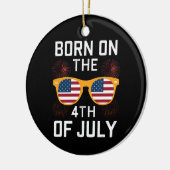 Geboren op 4 juli 2010 Zonnebrillen Verenigde Stat Keramisch Ornament (Links)