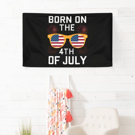 Geboren op 4 juli 2010 Zonnebrillen Verenigde Stat Spandoek (Insitu)