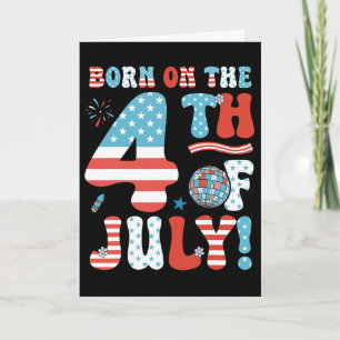 Geboren op 4 juli 4 juli Verjaardag Pa Kaart