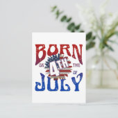 GEBOREN OP 4 JULI BRIEFKAART (Staand voorkant)