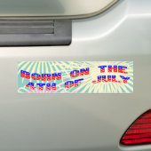 Geboren op 4 juli bumpersticker (Op auto)