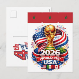 Geboren op 4 juli, een patriottische viering  feestdagenkaart