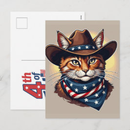 Geboren op 4 juli, een patriottische viering  feestdagenkaart