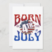 GEBOREN OP 4 JULI FEESTDAGENKAART (Voorkant)