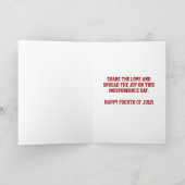 Geboren op 4 juli glitter Kaart (Binnen)