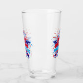 Geboren op 4 juli Happy Birthday Jouw naam Glas (Links)