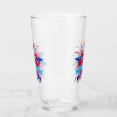 Geboren op 4 juli Happy Birthday Jouw naam Glas (Rechts)