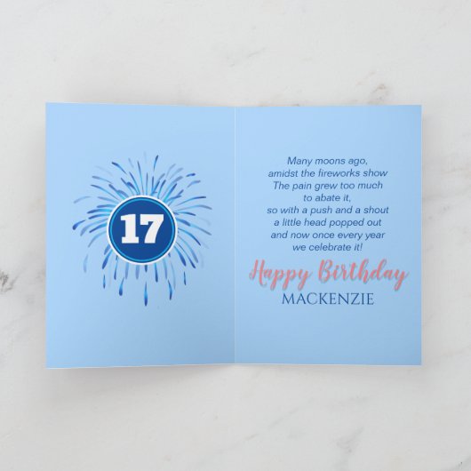 Geboren op 4 juli Happy Birthday Kaart (Binnen)