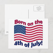 Geboren op 4 juli Hoogwaardige Briefkaarten (Voorkant / Achterkant)