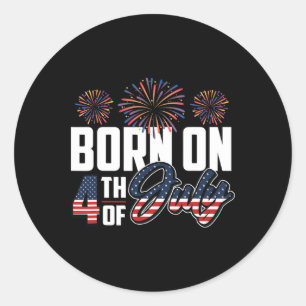 Geboren op 4 juli jl. ronde sticker