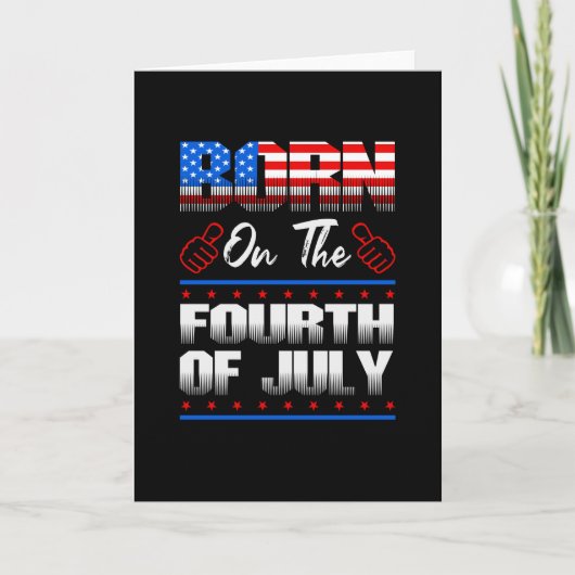 Geboren op 4 juli kaart (Voorkant)