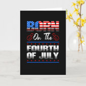 Geboren op 4 juli kaart (Gele Bloem)