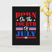 Geboren op 4 juli kaart (Gele Bloem)