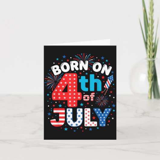 Geboren op 4 juli kaart (Voorkant)
