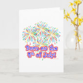 Geboren op 4 juli kaart (Gele Bloem)