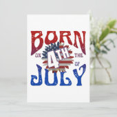 GEBOREN OP 4 JULI KAART (Staand voorkant)