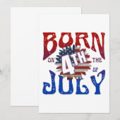 GEBOREN OP 4 JULI KAART (Voorkant / Achterkant)
