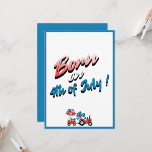 GEBOREN OP 4 JULI KINDEREN VERJAARDAG KAART