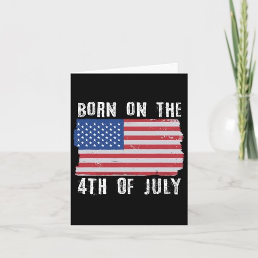 Geboren op 4 juli Onafhankelijkheidsdag Kaart (Voorkant)