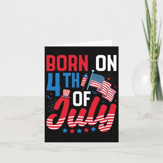 Geboren op 4 juli Patriottisch 4 juli b Kaart (Voorkant)