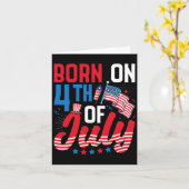 Geboren op 4 juli Patriottisch 4 juli b Kaart (Gele Bloem)