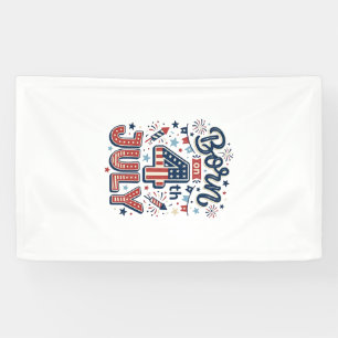 Geboren op 4 juli Patriottisch Kinderen T-shirt On Spandoek