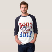GEBOREN OP 4 JULI T-Shirt (Voorkant volledig)
