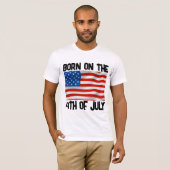 GEBOREN OP 4 JULI T-SHIRTS T-SHIRT (Voorkant volledig)