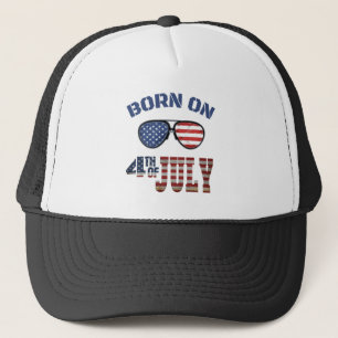 GEBOREN OP 4 JULI TRUCKER HAT PET