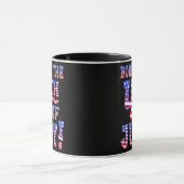 Geboren op 4 juli USA Patriotic Flag Mok (Midden)