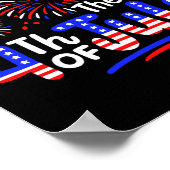 Geboren op 4 juli verjaardagsfeest USA Mannen WOM Poster (Hoek)