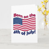 Geboren op 4 juli Wenskaart Kaart (Gele Bloem)