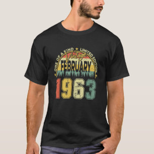Geboren op 60e Man op de geboorte  februari 1963 L T-shirt