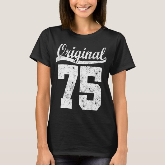 Geboren op 75-jarig shirt (Voorkant)