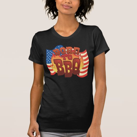 Geboren op BBQ T-shirt (Voorkant)