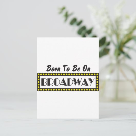 Geboren op Broadway Briefkaart (Staand voorkant)