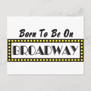 Geboren op Broadway Briefkaart