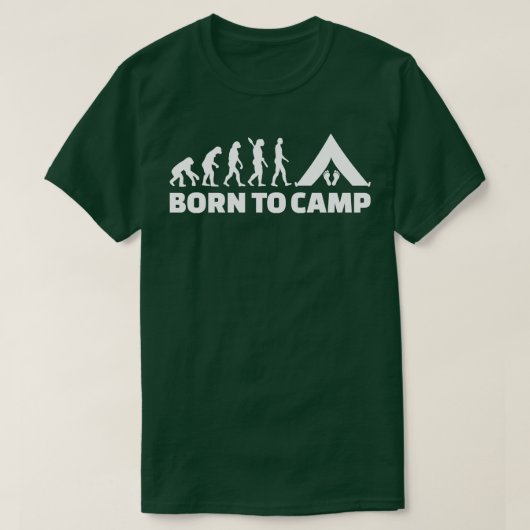 Geboren op camping t-shirt (Design voorkant)